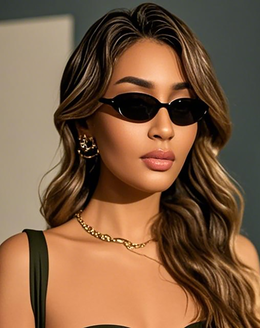 Retro Classic Oval Sunglasses for Women and Men Small 90s Style