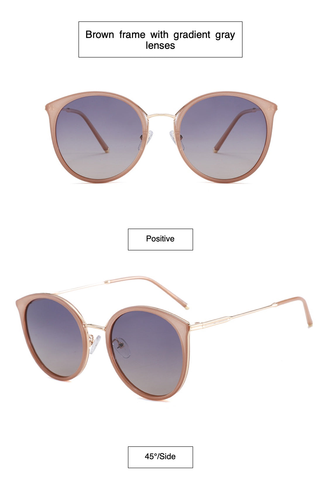Polarized Retro Round Sunglasses for Women UV400