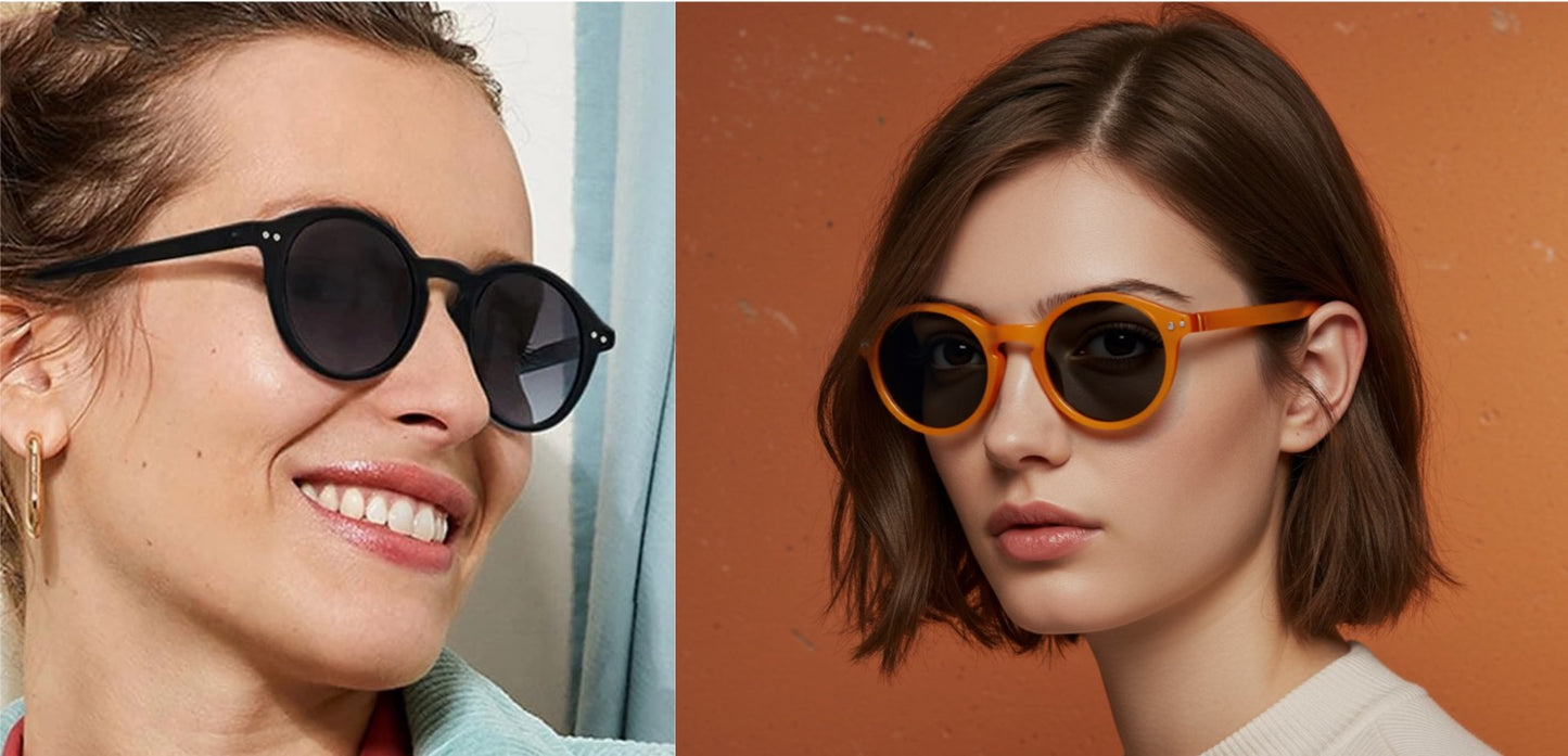 Polarized Round Sunglasses, Retro Classic Stylish Sunglasses for Men and Women, Multi-Color Selection