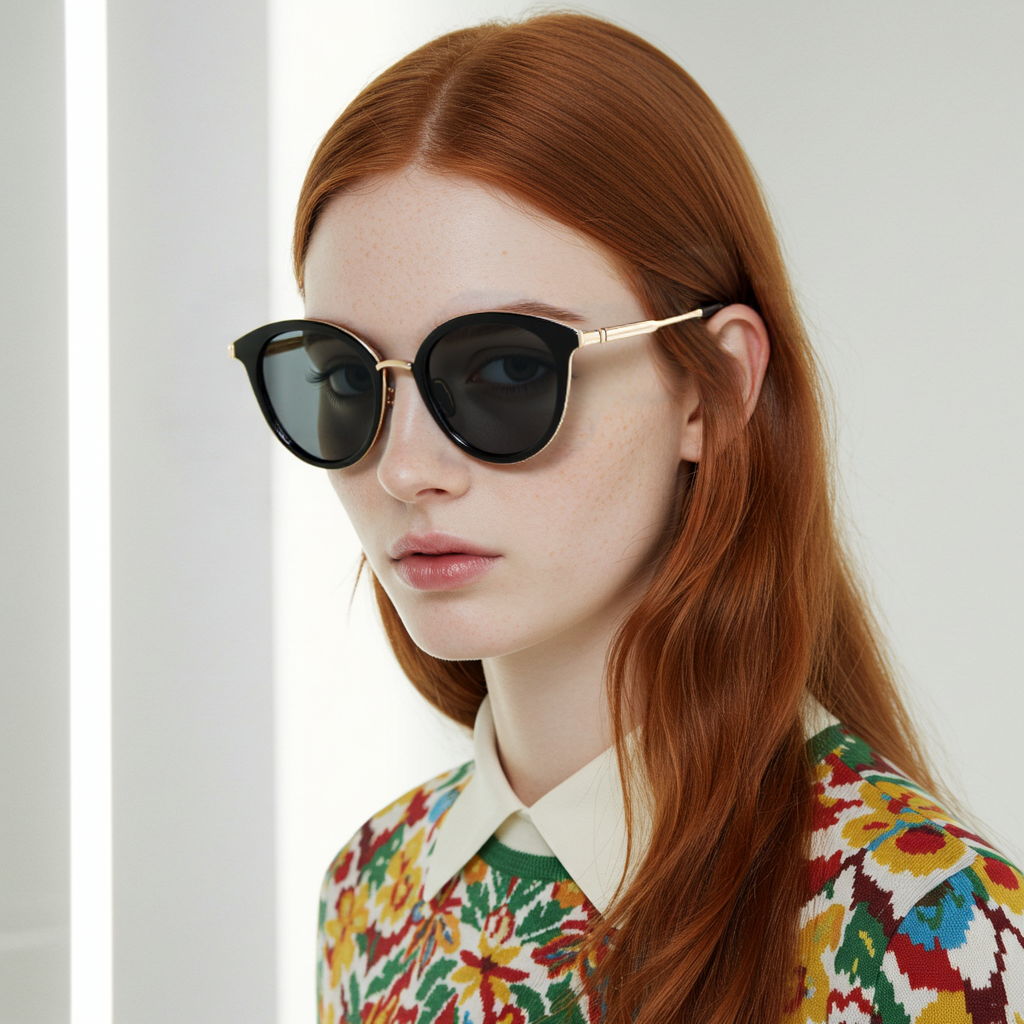 Polarized Retro Round Sunglasses for Women UV400