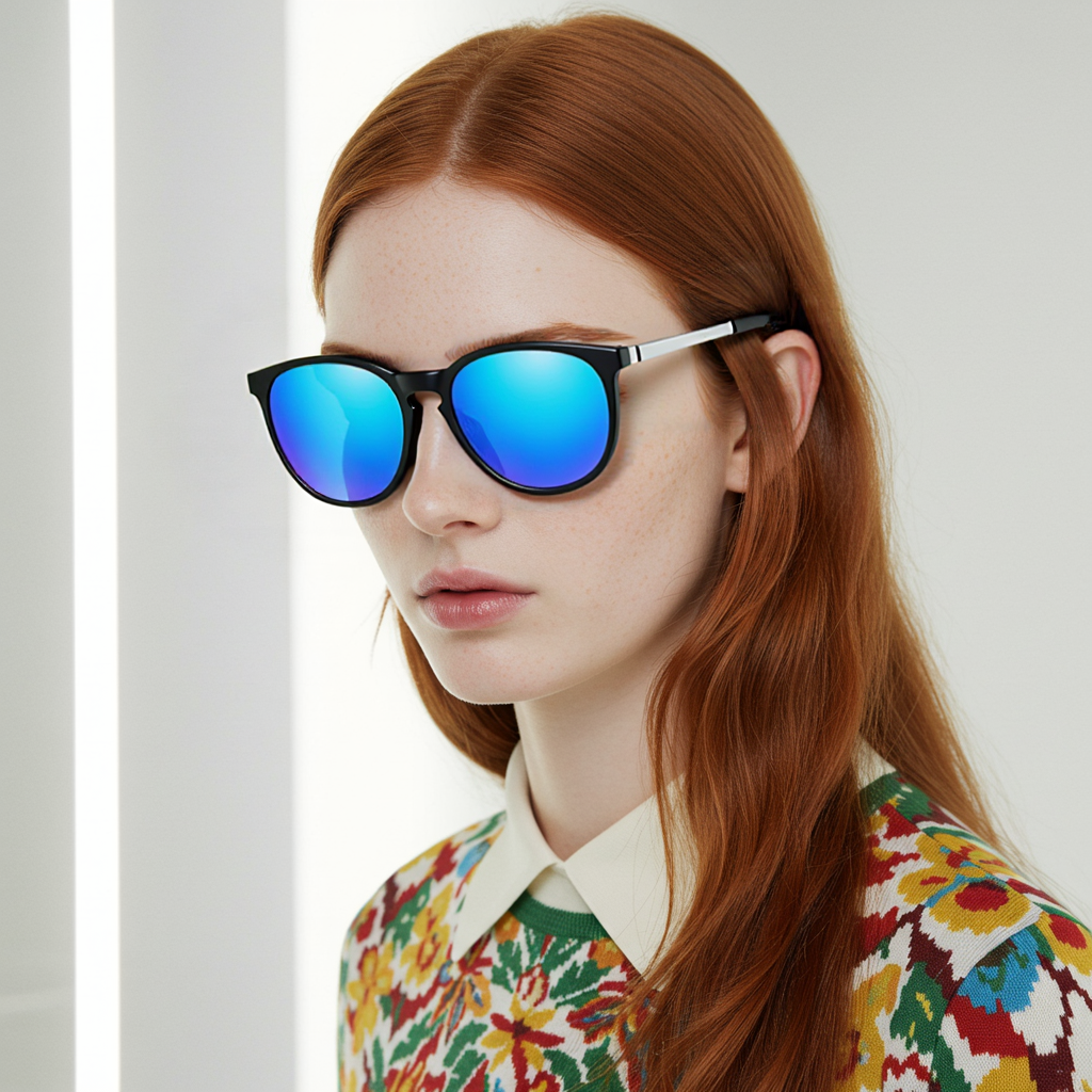 Vintage Round polarized Sunglasses for Women Men Classic Retro Trendy Style
