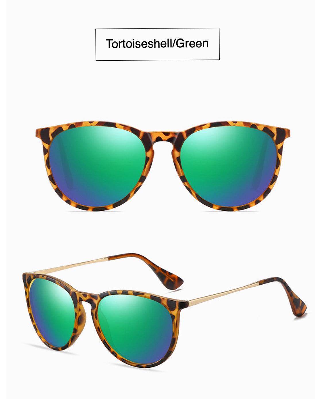 Vintage Round polarized  Sunglasses for Women Men Classic Retro Trendy Style