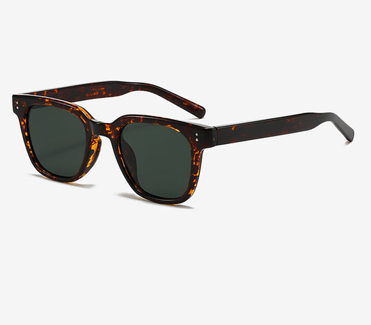 TR90 Polarized Square Sunglasses for Men Women Black or Tortoise frame UV Protection