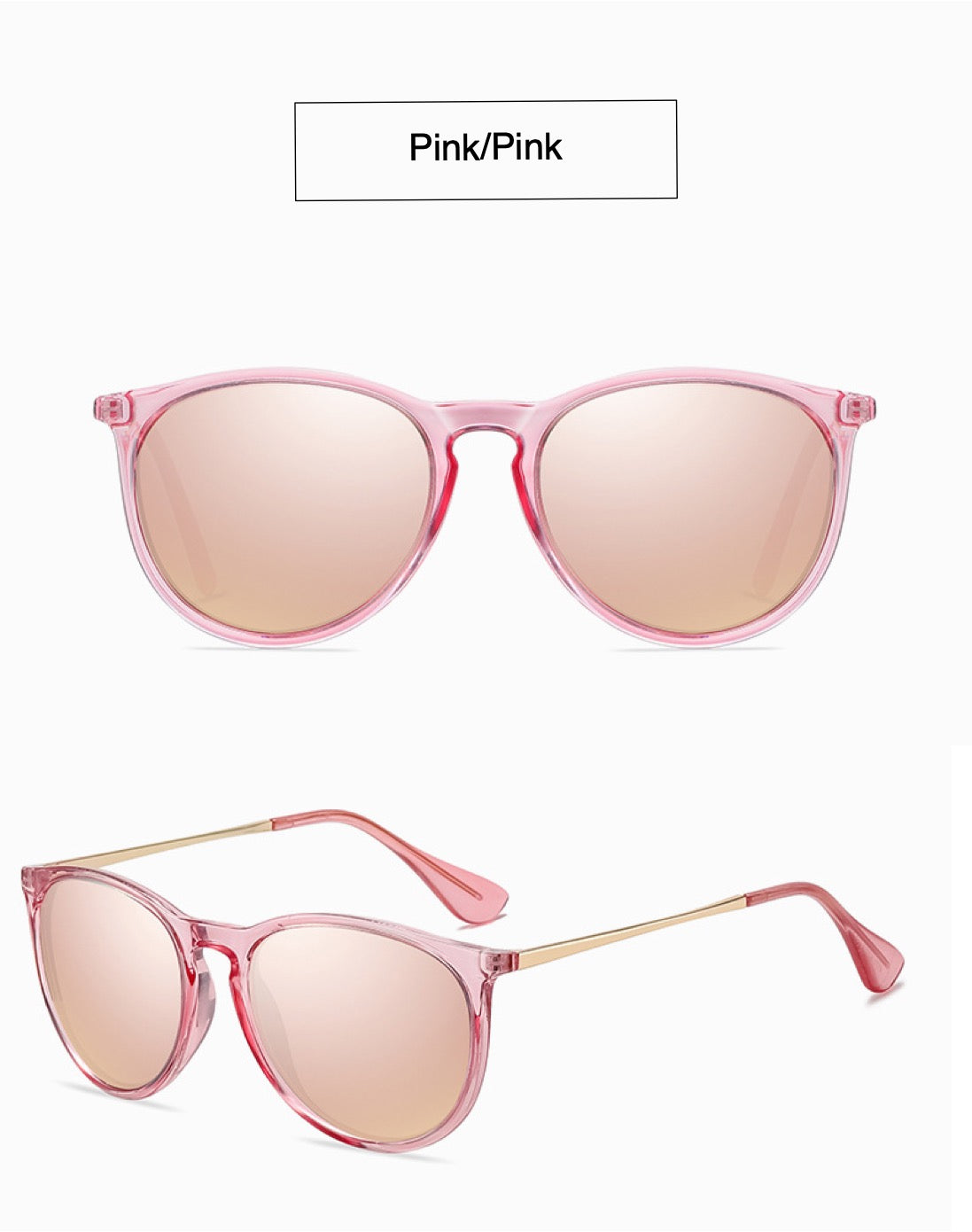Vintage Round polarized  Sunglasses for Women Men Classic Retro Trendy Style