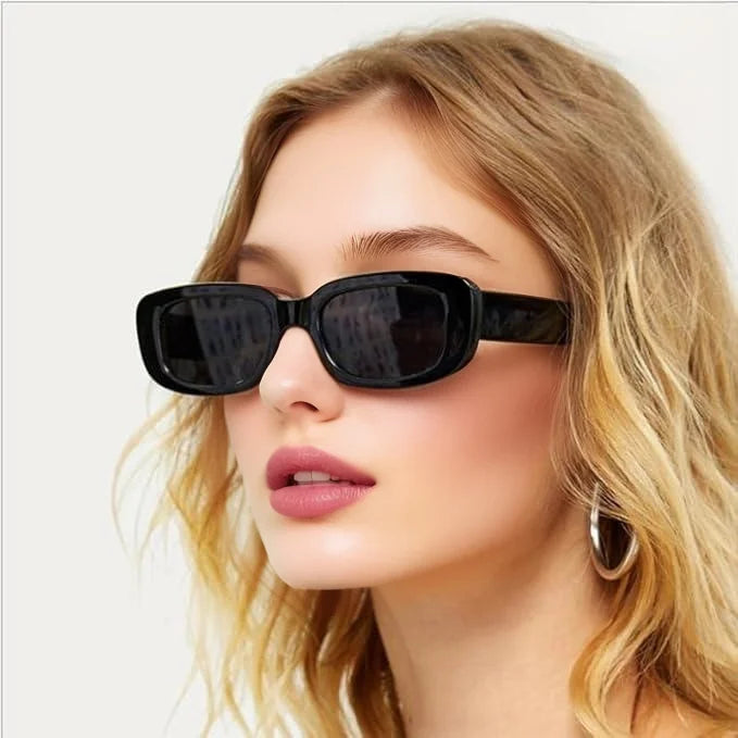 Rectangle fashion Sunglasses for Women Retro Driving Glasses Vintage Fashion Narrow Square Frame UV400 Protection