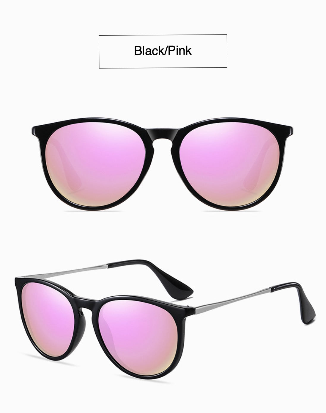 Vintage Round polarized  Sunglasses for Women Men Classic Retro Trendy Style