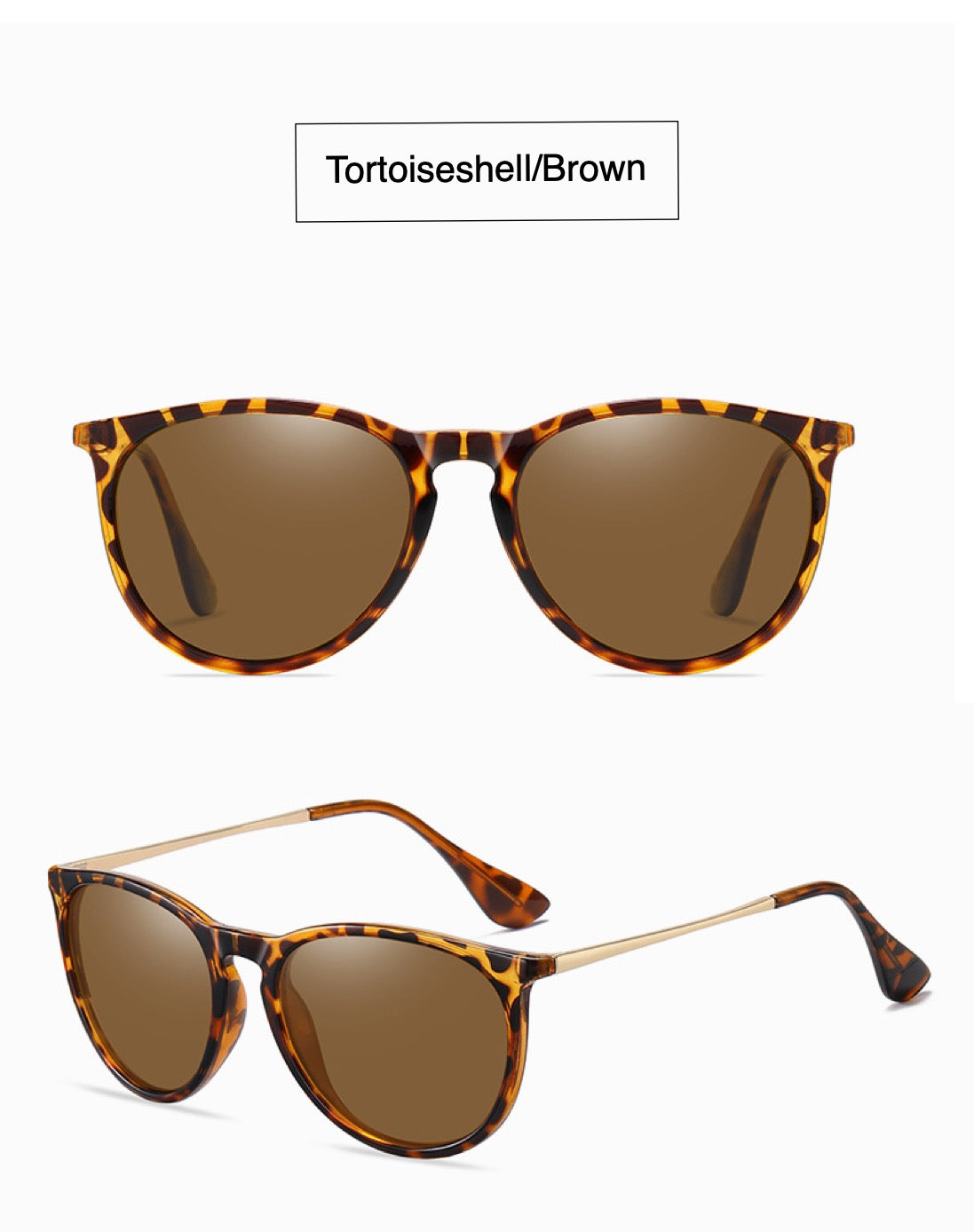Vintage Round polarized  Sunglasses for Women Men Classic Retro Trendy Style
