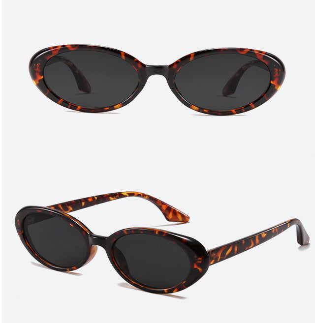 Retro Classic Oval Sunglasses for Women and Men Small 90s Style