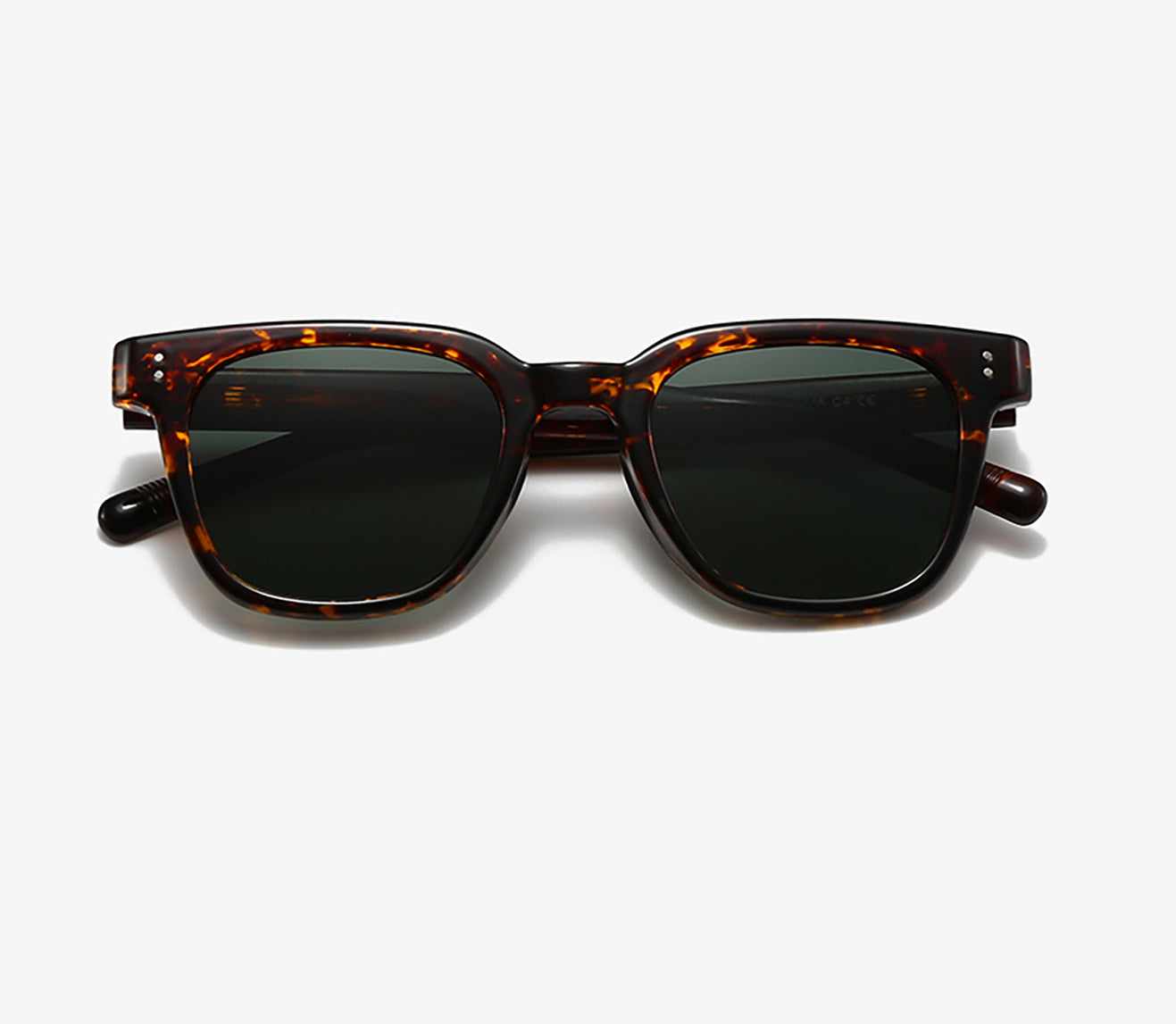 TR90 Polarized Square Sunglasses for Men Women Black or Tortoise frame UV Protection