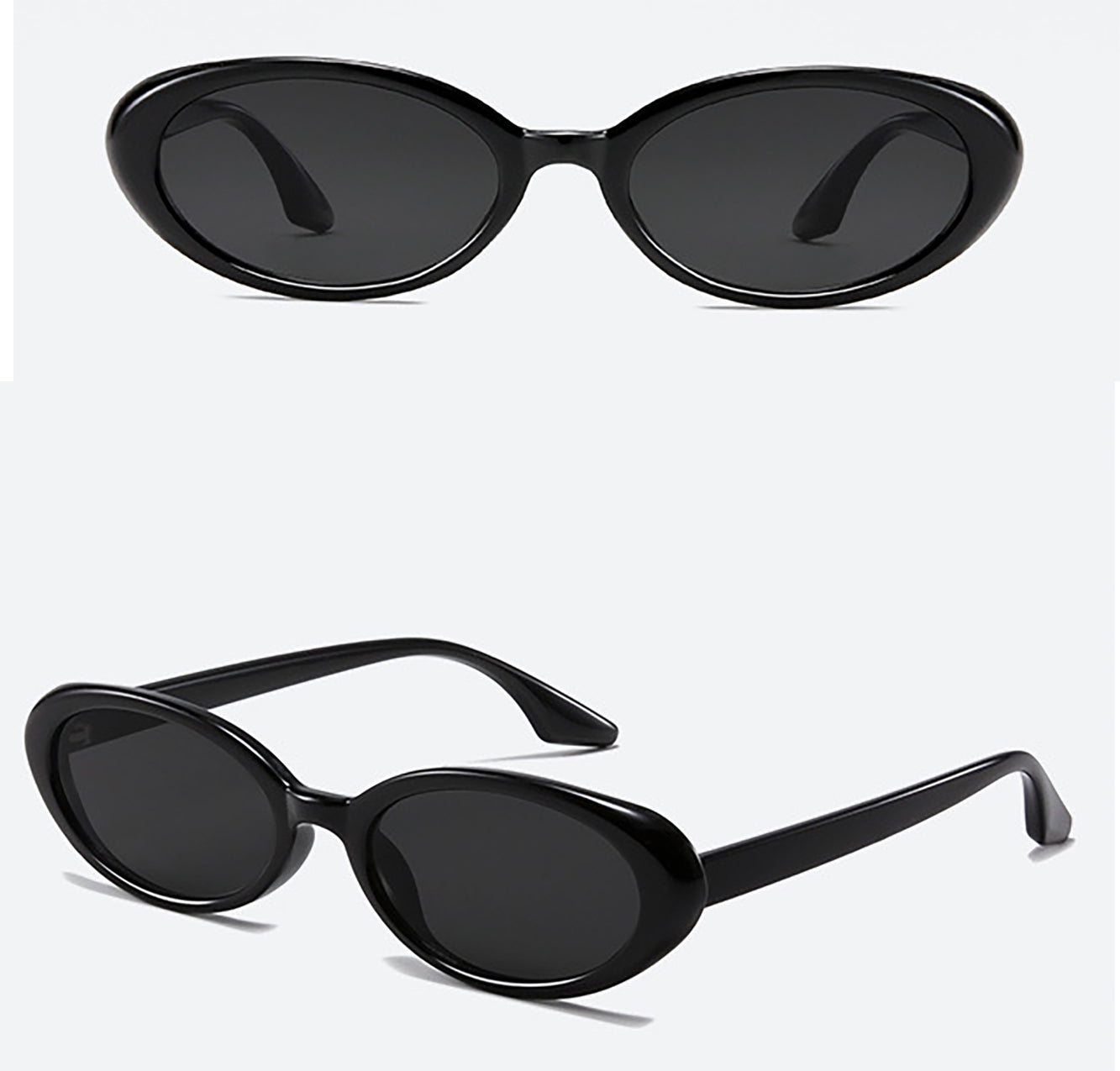Retro Classic Oval Sunglasses for Women and Men Small 90s Style