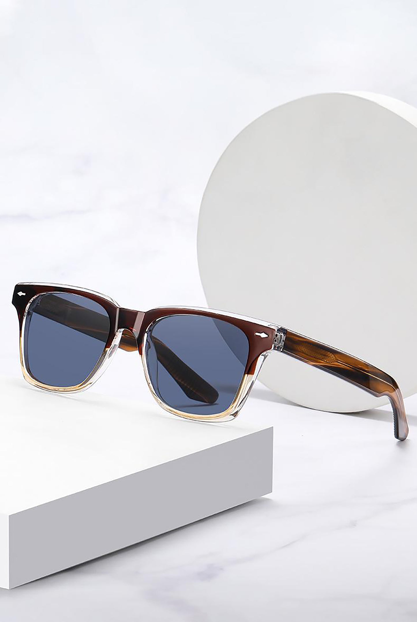 Square Sunglasses Vintage Classic Sun Glasses Polarized UV400 for Men Women Eyeglasses
