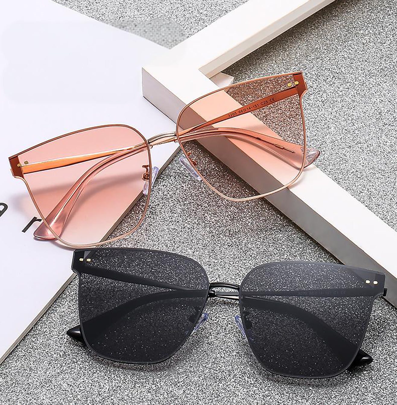 Fashionable oversized sunglasses for women that make the face look smaller