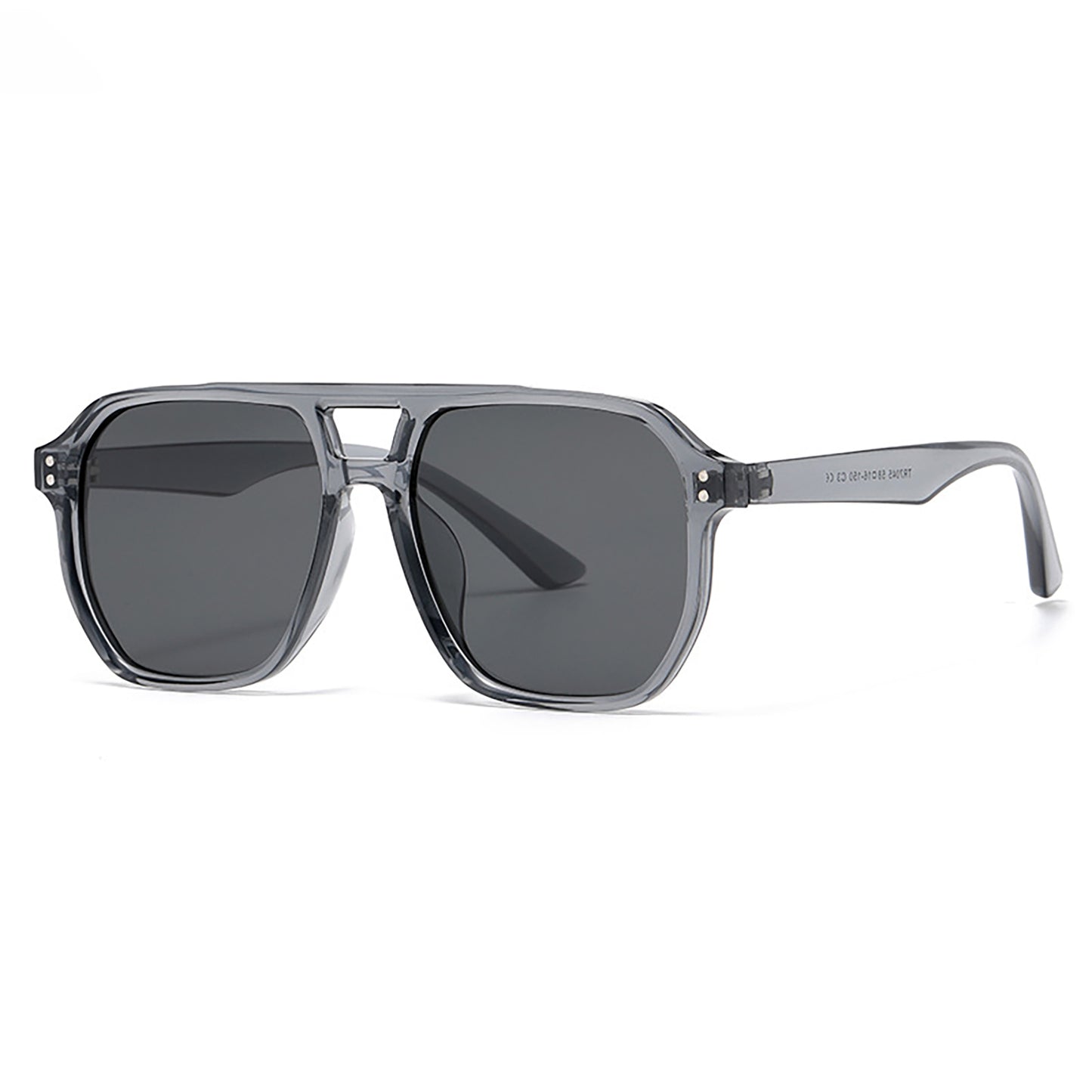 Retro Double Bridges Square Women Sunglasses Fashion Black Grey Shades UV400 Men Sun Glasses