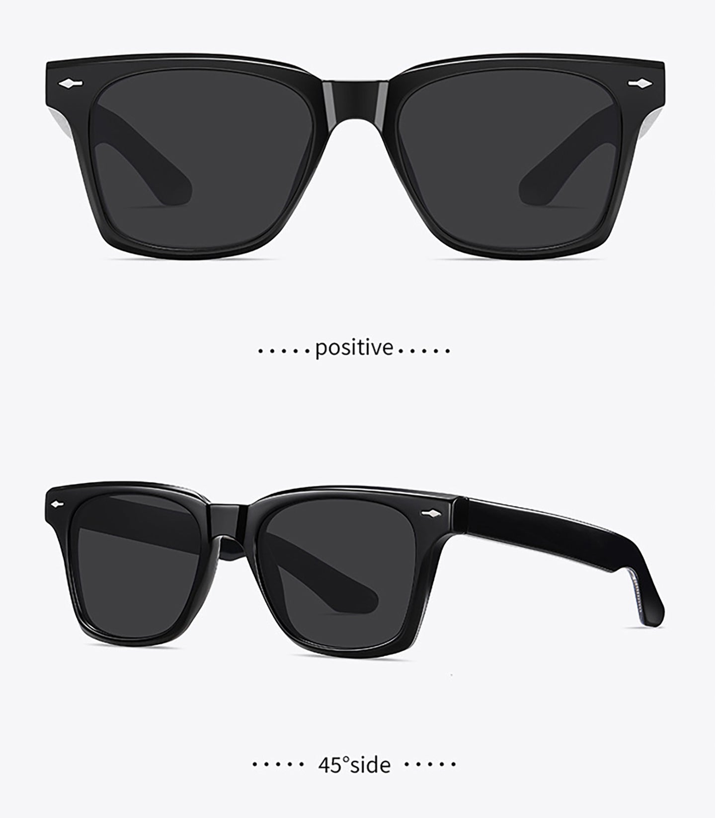 Square Sunglasses Vintage Classic Sun Glasses Polarized UV400 for Men Women Eyeglasses