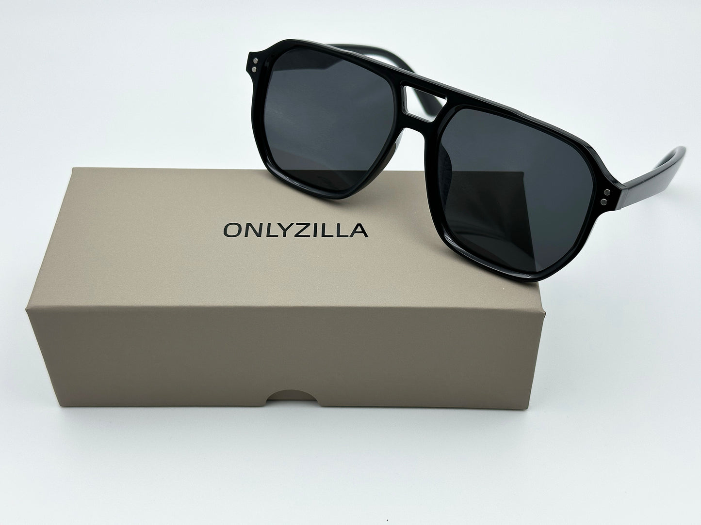 Retro Double Bridges Square Women Sunglasses Fashion Black Grey Shades UV400 Men Sun Glasses